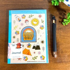 Journal Notebook with Lined Pages 5x7 Mushrooms Camping Outdoors Diary Stickers